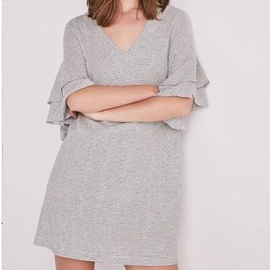 Lucky Brand Striped Ruffle Knit Dress